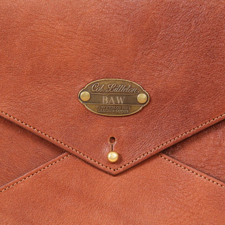 emissary brown american leather document envelope plate