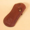 no 2 vintage brown leather eyeglass case with strap