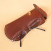 no 2 vintage brown leather eyeglass case with glasses