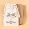 no 2 vintage brown leather eyeglass case cotton dust bag and box