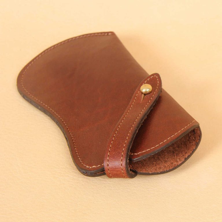 no 2 vintage brown leather eyeglass case