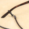 leather eyeglass lanyard black rubber loop on glasses end.