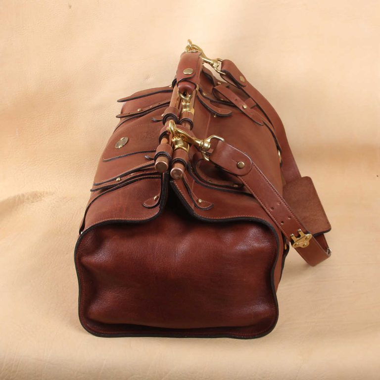leather travel grip bag