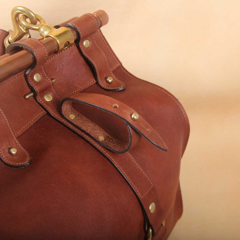 leather travel grip bag