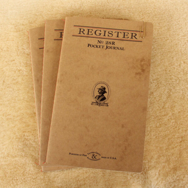 no28 pocket journal with register refills