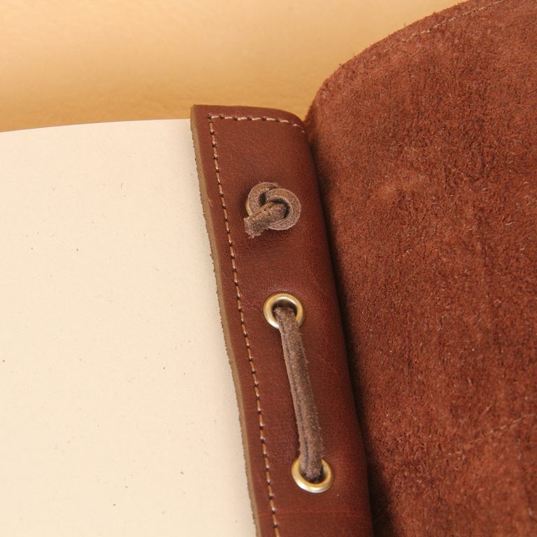 no9 brown american leather journal with leather lacing