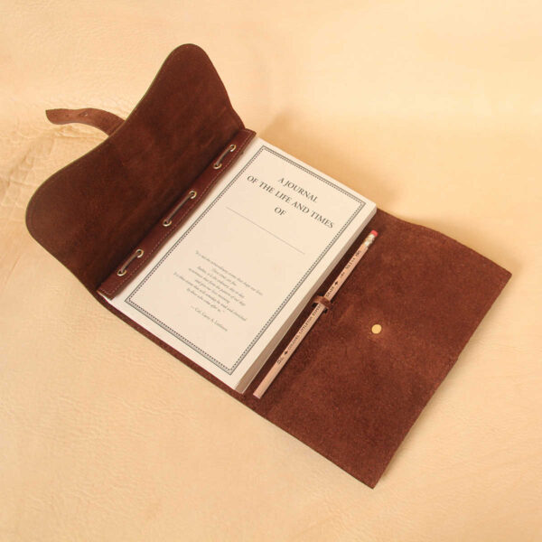 no9 brown american leather laced journal with notepad