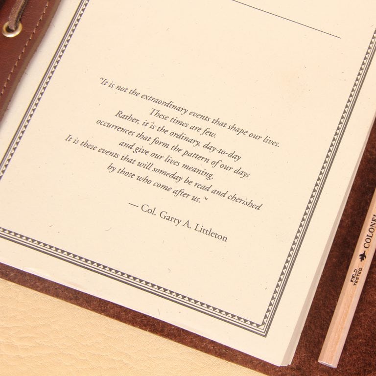 no9 brown american leather laced journal with personalization