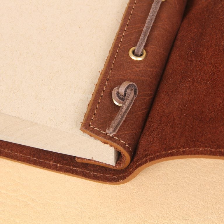 no9 brown american leather laced journal with leather lacing