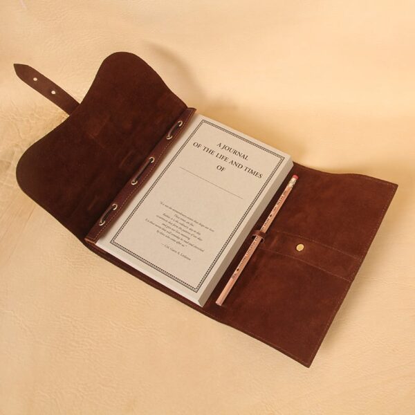 no9 brown american leather laced journal with notepad