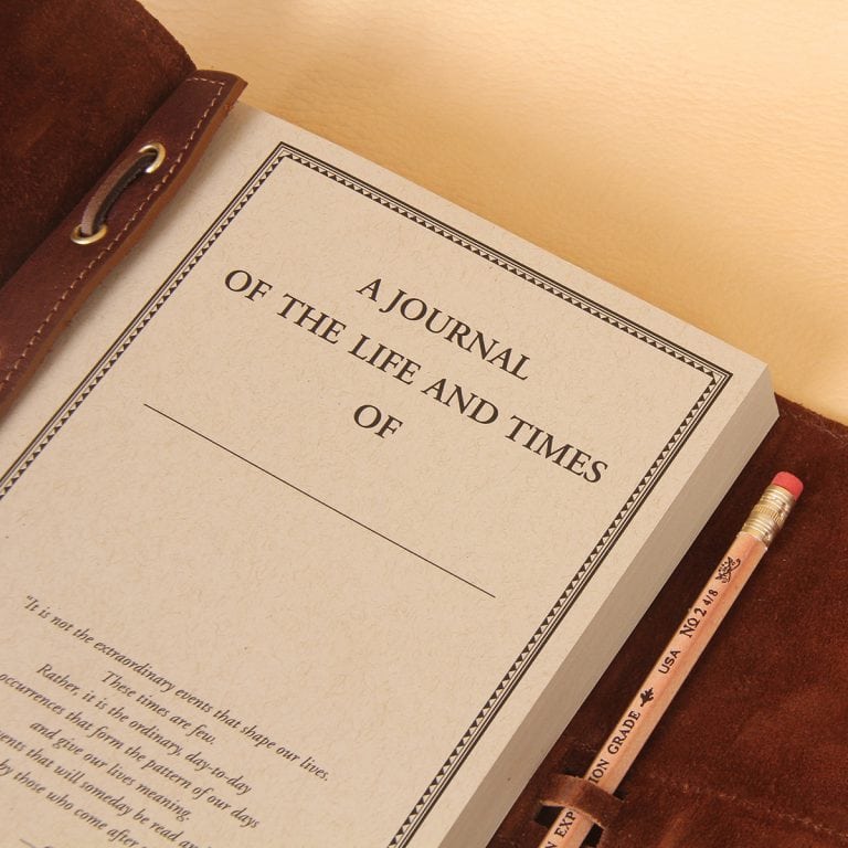 no9 brown american leather journal with notepad