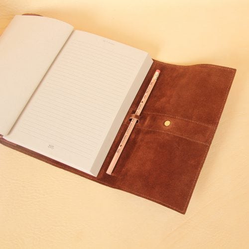 no9 brown american leather journal with notepad