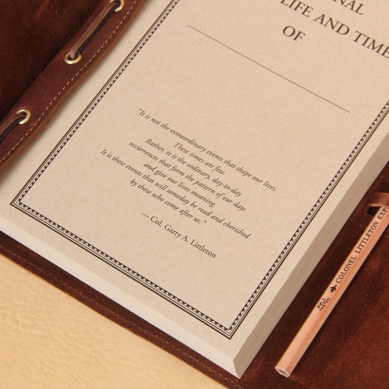 no9 brown american leather journal with notepad