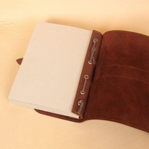 no9 brown american leather journal with unruled paper