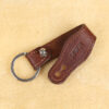 no 6 brown key ring with personalization stamp