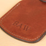 no14 leather vintage brown luggage tag with personalization