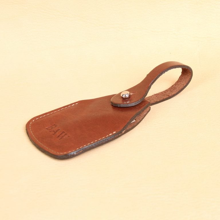 no14 leather vintage brown luggage tag with loop