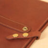 no19 brown leather binder notebook with snap closure