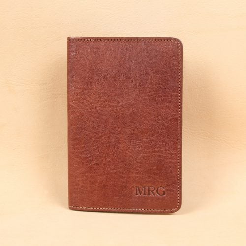 no27 vintage brown passport wallet opened up