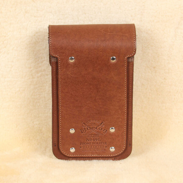 Brown leather holster phone case for iPhone XR XS back belt slot