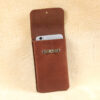 no60 vintage brown large leather phone holster with phone