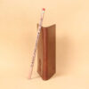 Pocket Journal brown leather side spine and number two pencil.