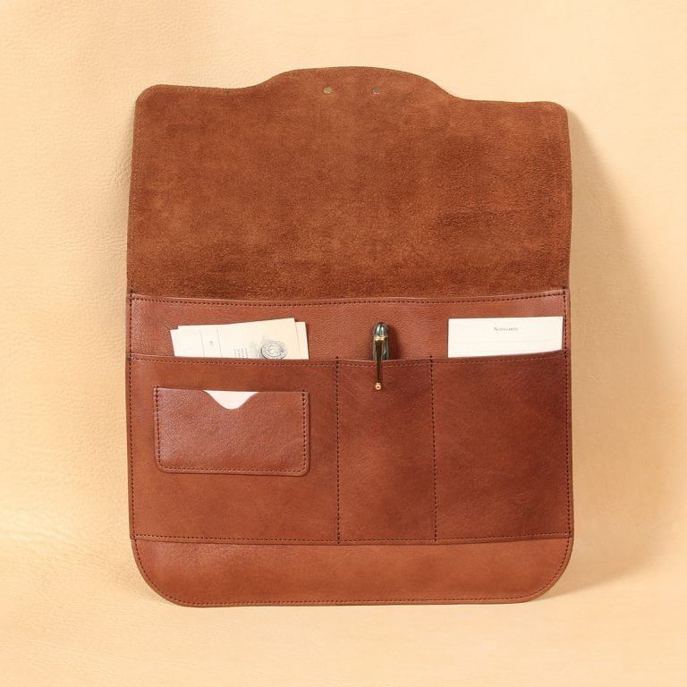 no11 vintage brown leather composition pocket