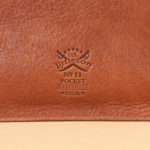 no11 vintage brown leather composition pocket with colonel littleton debossed logo