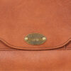 no11 vintage brown leather composition pocket with personalized plate