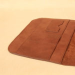 no11 vintage brown leather composition pocket with flap
