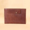 no8 vintage brown leather pocket with pencil case holder