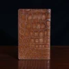 No. 28 Pocket Journal in Vintage Brown American Alligator - ID 001 - back view