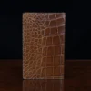 No. 28 Pocket Journal in Vintage Brown American Alligator - ID 001 - back view