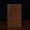 No. 28 Pocket Journal in Vintage Brown American Alligator - ID 001 - front view