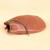 no3 large leather vintage brown possibles drawstring bag