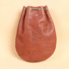 no2 medium leather vintage brown possibles drawstring bag with product stamp