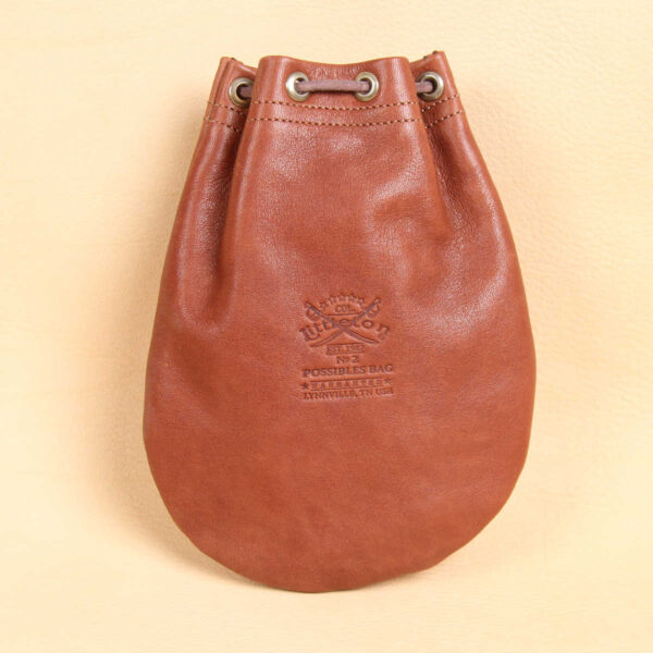 Made in USA Medium/Brown Col Littleton Full-Grain Leather Possibles Pouch