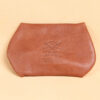 no1 leather vintage brown pouch with product stamp