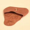 no1 leather vintage brown pouch with flap open
