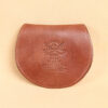no 10 vintage brown leather pouch with product stamp