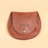 no 10 vintage brown leather pouch