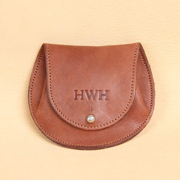 no 10 vintage brown leather pouch