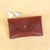 no15 vintage brown american leather pouch with headphones