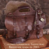 brown leather saddlebag briefcase