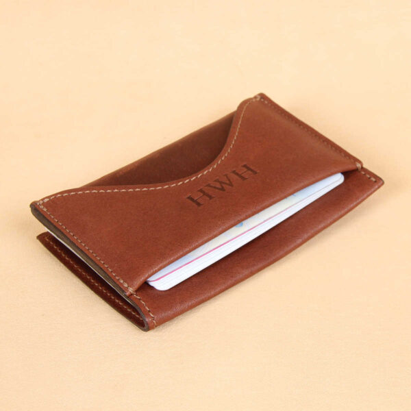 no 33 vintage brown wallet with cards in pocket