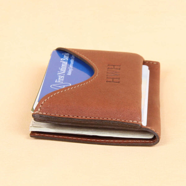 no 33 vintage brown wallet with cards