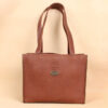 wayfarer tote in vintage brown american leather with long straps