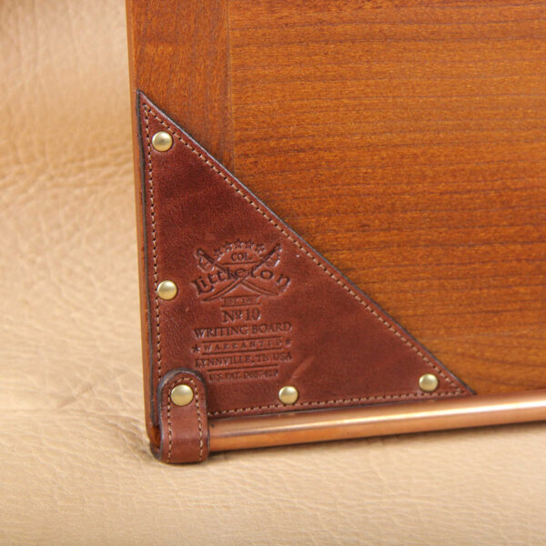no10 american cherry wood writing board with leather corner pockets