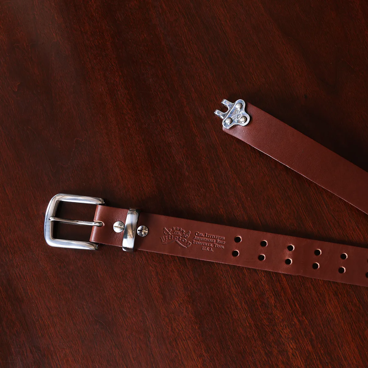 Handmade Leather Cinch Belt No. 5 - Adjustable, USA Made | Col. Littleton