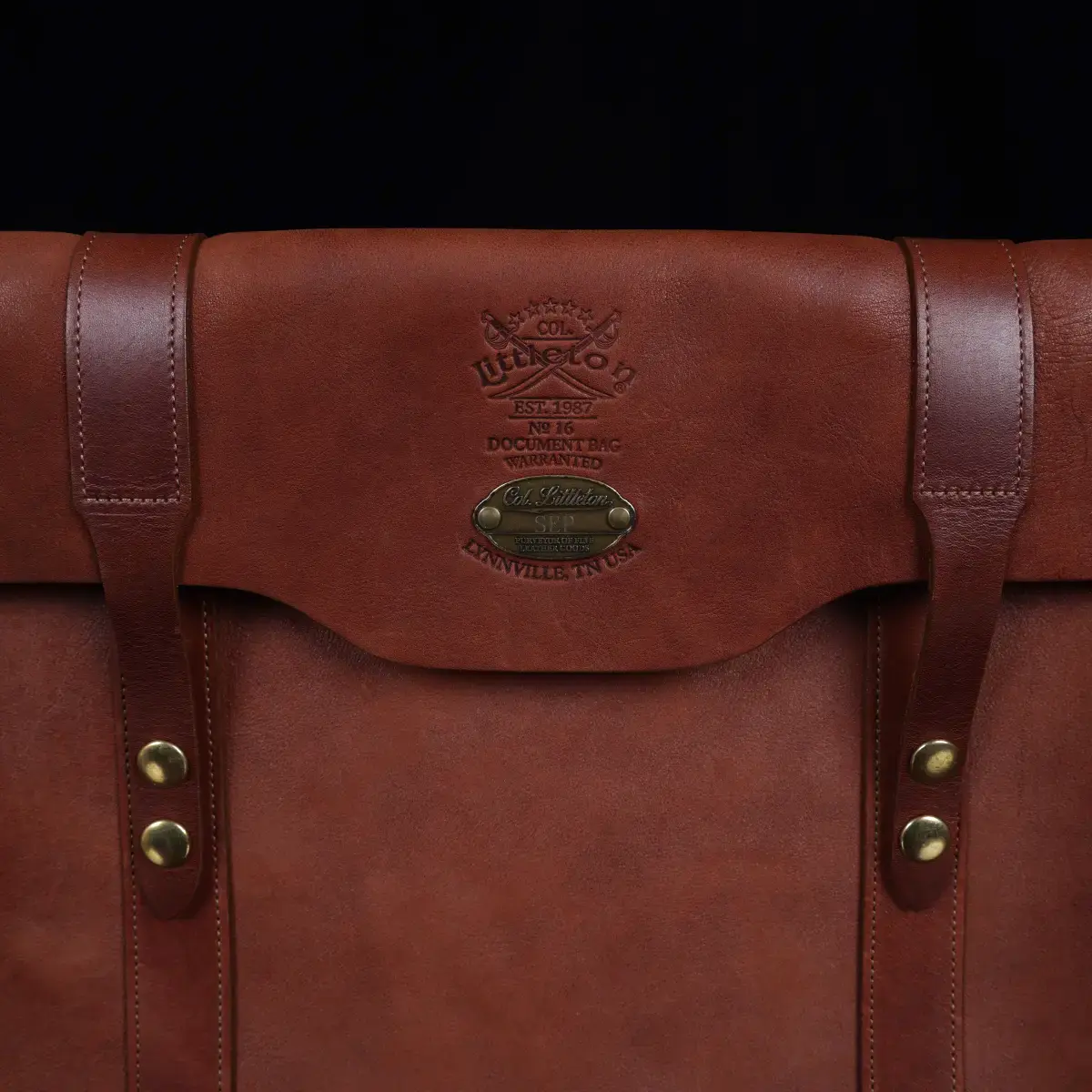 front view of the No 16 document bag